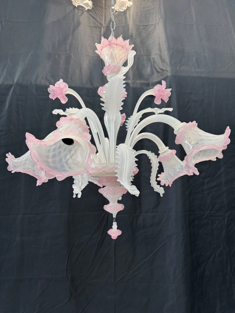 Chandelier - Bianchetto - Murano glass - 5 lights / 75cm diameter #1.0