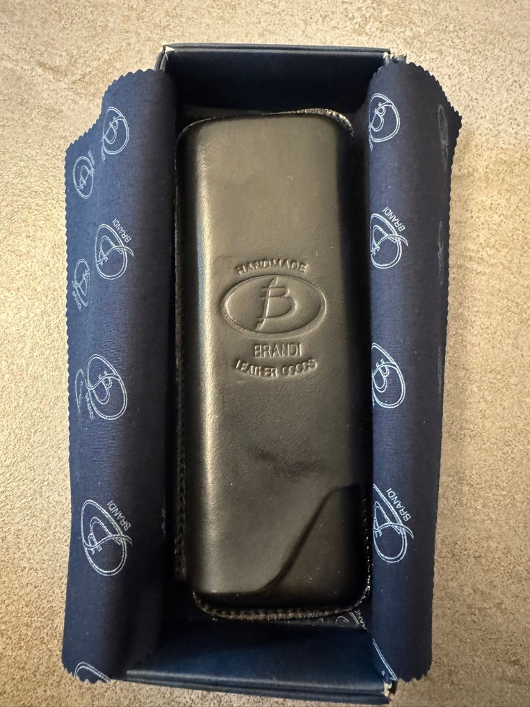 brandi sauro - brandi sauro - 没有保留价 - 雪茄盒 (4) - 皮革 - porta+taglia sigari #4.3