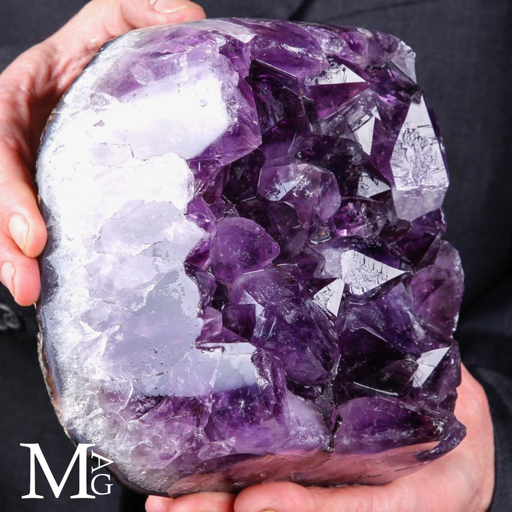 Δρούζα αμέθυστου Βραζιλίας - Πρώτης Επιλογής - Εκπληκτική δρούζα αμέθυστου σε μήτρα – κρυστάλλια - Ύψος: 171 mm - Πλάτος: 148 mm- 4768 g #2.1