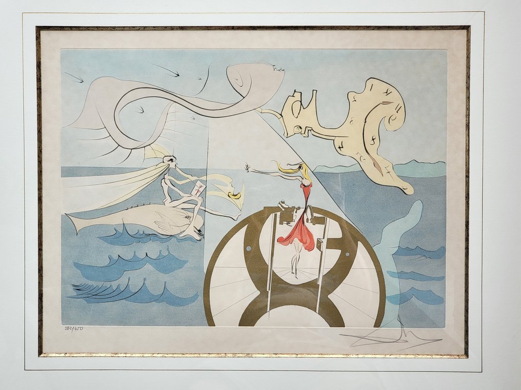 Salvador Dali (1904-1989) - Hommage a Leonardo da Vinci. La machine a coudre #1.0