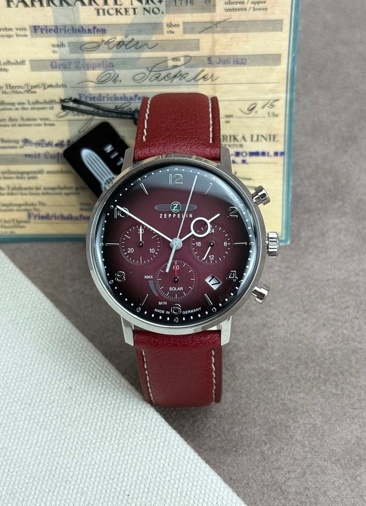 Zeppelin - Hindenburg Chronograph Date - 8086-2n - Mænd - 2020+  #1.0