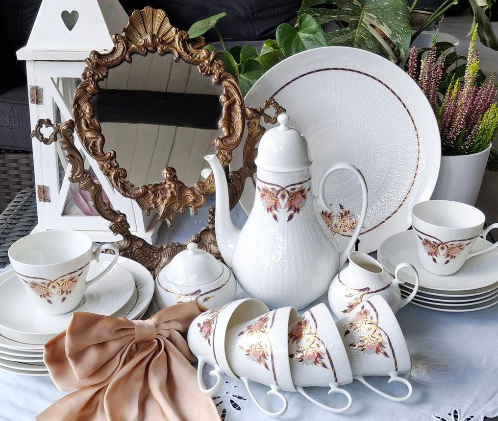 Rosenthal - Björn Wiinblad - Kaffe- och teservis (21) - Romance Orchid - Porslin #1.0