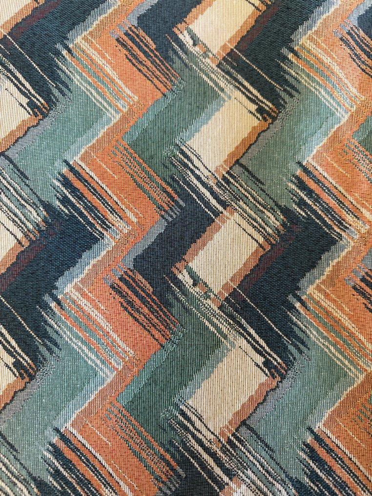 Zigzag damask fabric pastel multicolor space age style - Tessuto  - 3 m - 1,4 m #4.3