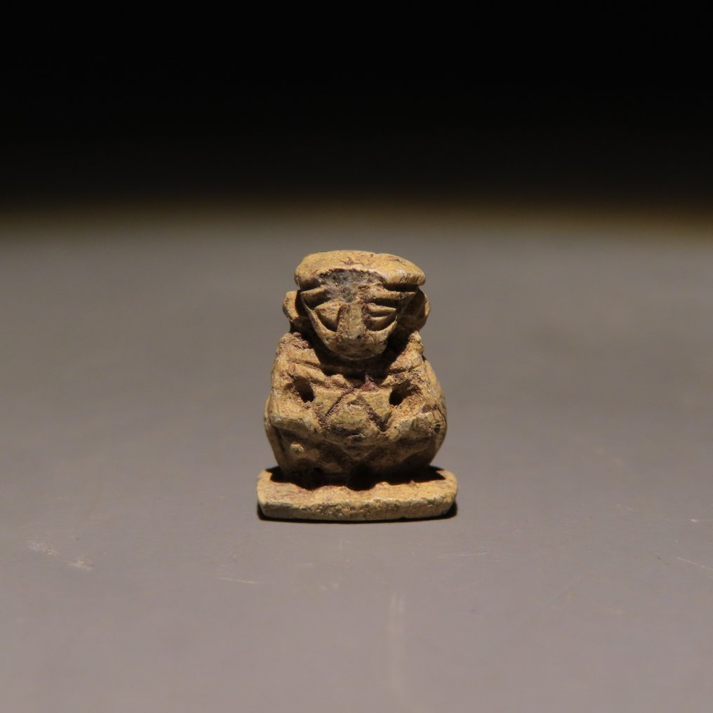 Αρχαία Αιγυπτιακή Faience φυλαχτό. Τελευταία Περίοδος, 664 - 332 π.Χ. ύψος 1,4 εκ. #1.0