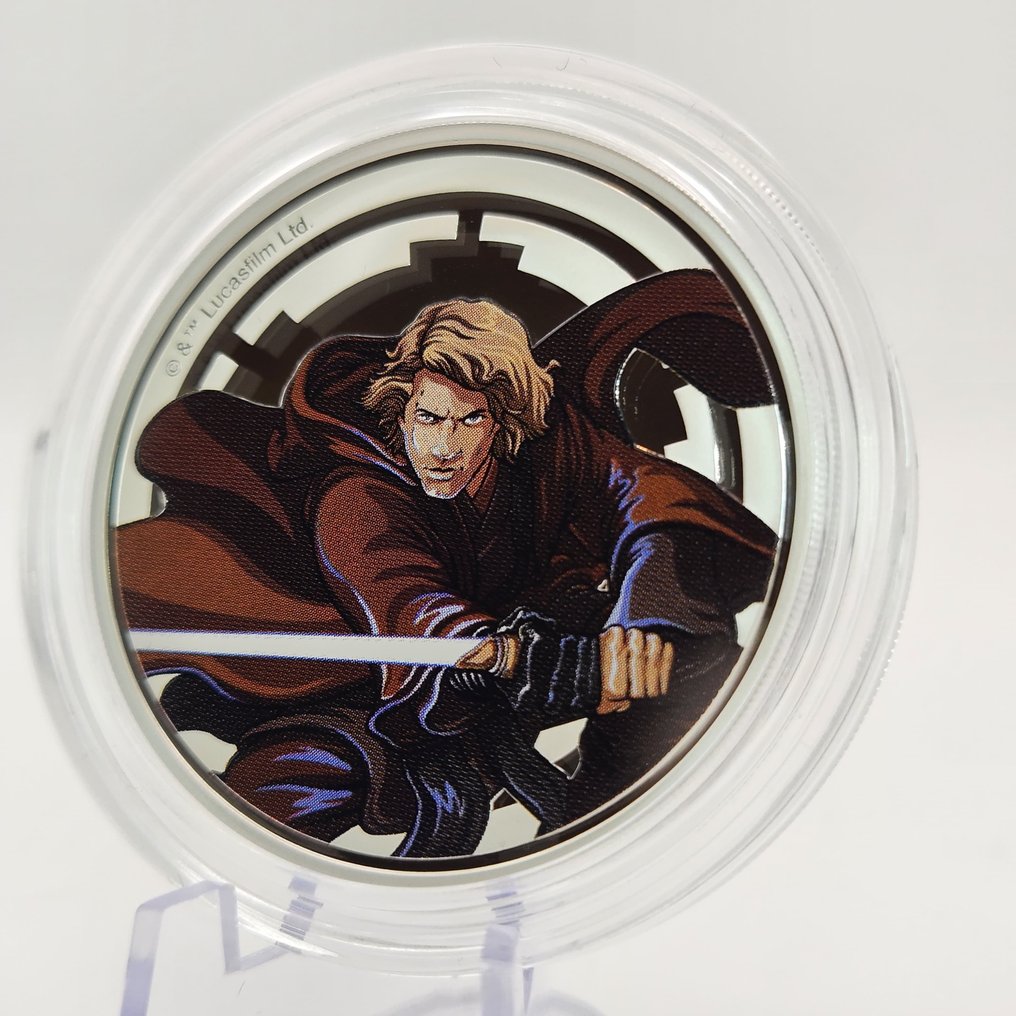 Niue. 2 Dollars 2025 – Star Wars – Obi-Wan Kenobi vs. Anakin Skywalker – 1 oz Silver .999 – Proof Colorized – #1.0