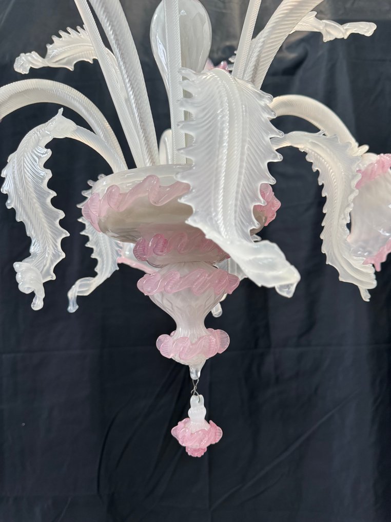 Chandelier - Bianchetto - Murano glass - 5 lights / 75cm diameter #2.1