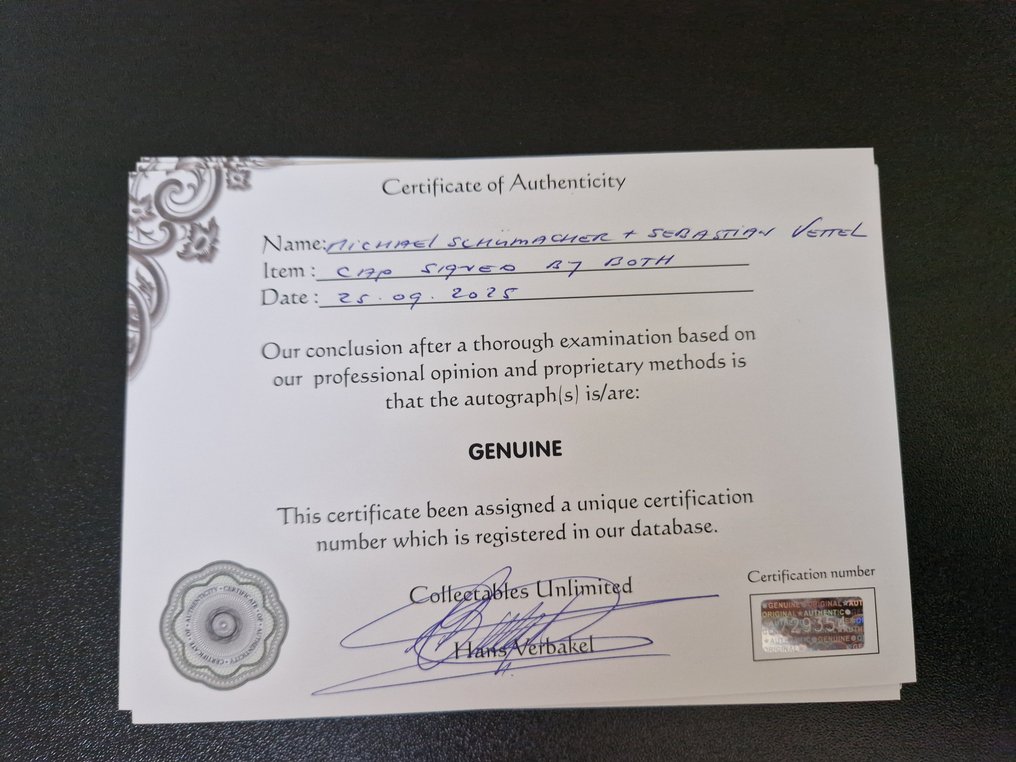 Michael Schumacher and Sebastian vettel - Baseball cap #4.3