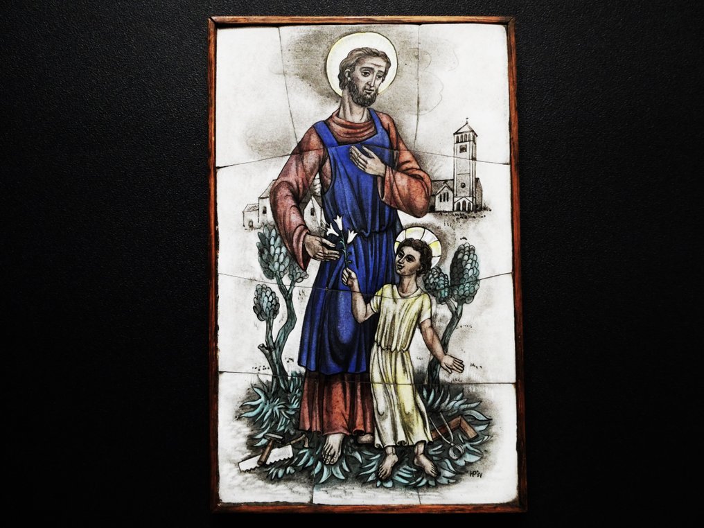 Ícone - Jesus e José - Opaline - Ícone Jozef e Jesus 1951 #1.0