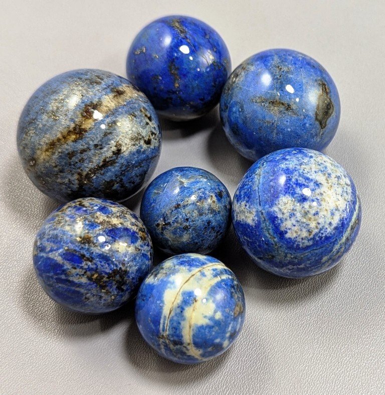 Μοναδικό Λάπις Λαζούλι Σφαίρες - Ύψος: 33 mm - Πλάτος: 33 mm- 1000 g - (36) #1.0
