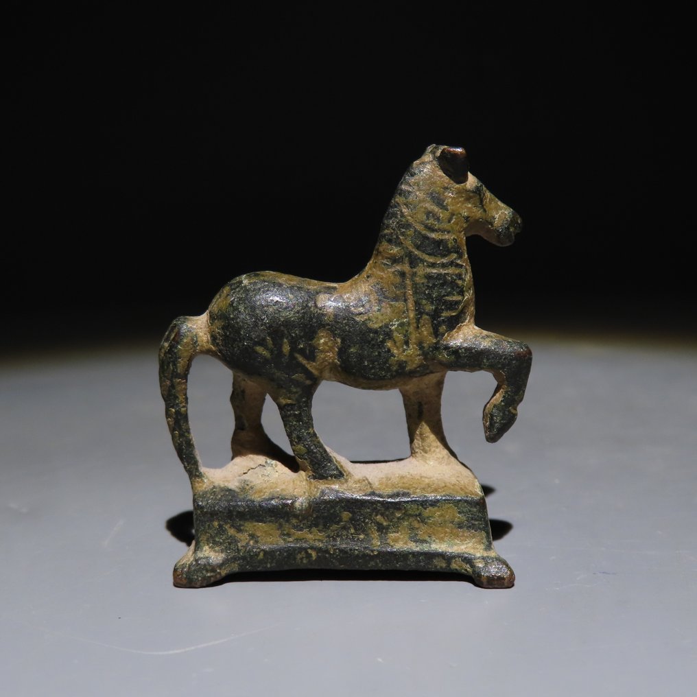 古羅馬 青銅色 动物雕像。公元1至3世纪。高4.5厘米。 #3.2