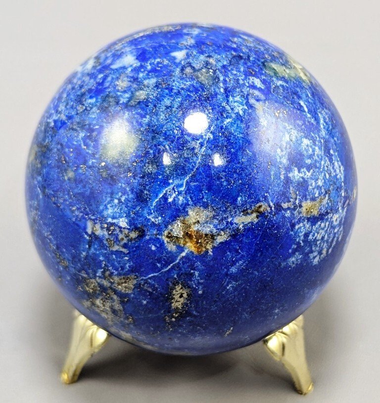 Lapis Lazuli naturale Sfera di pietra curativa - Altezza: 74 mm - Larghezza: 74 mm- 615 g - (1) #1.0