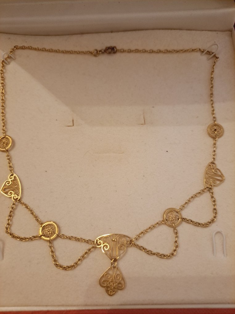 Collier ras du cou - 18 carats Or jaune - Garagantilla filigrane #3.2