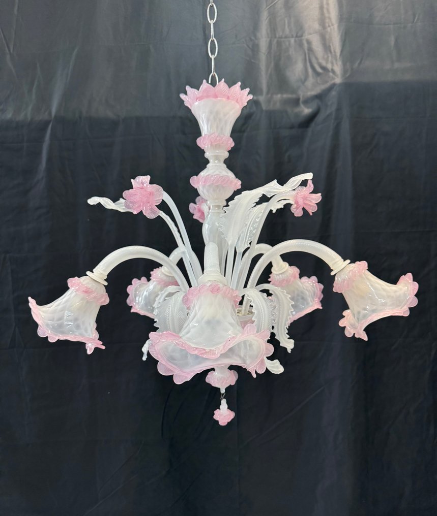 Chandelier - Bianchetto - Murano glass - 5 lights / 75cm diameter #1.0