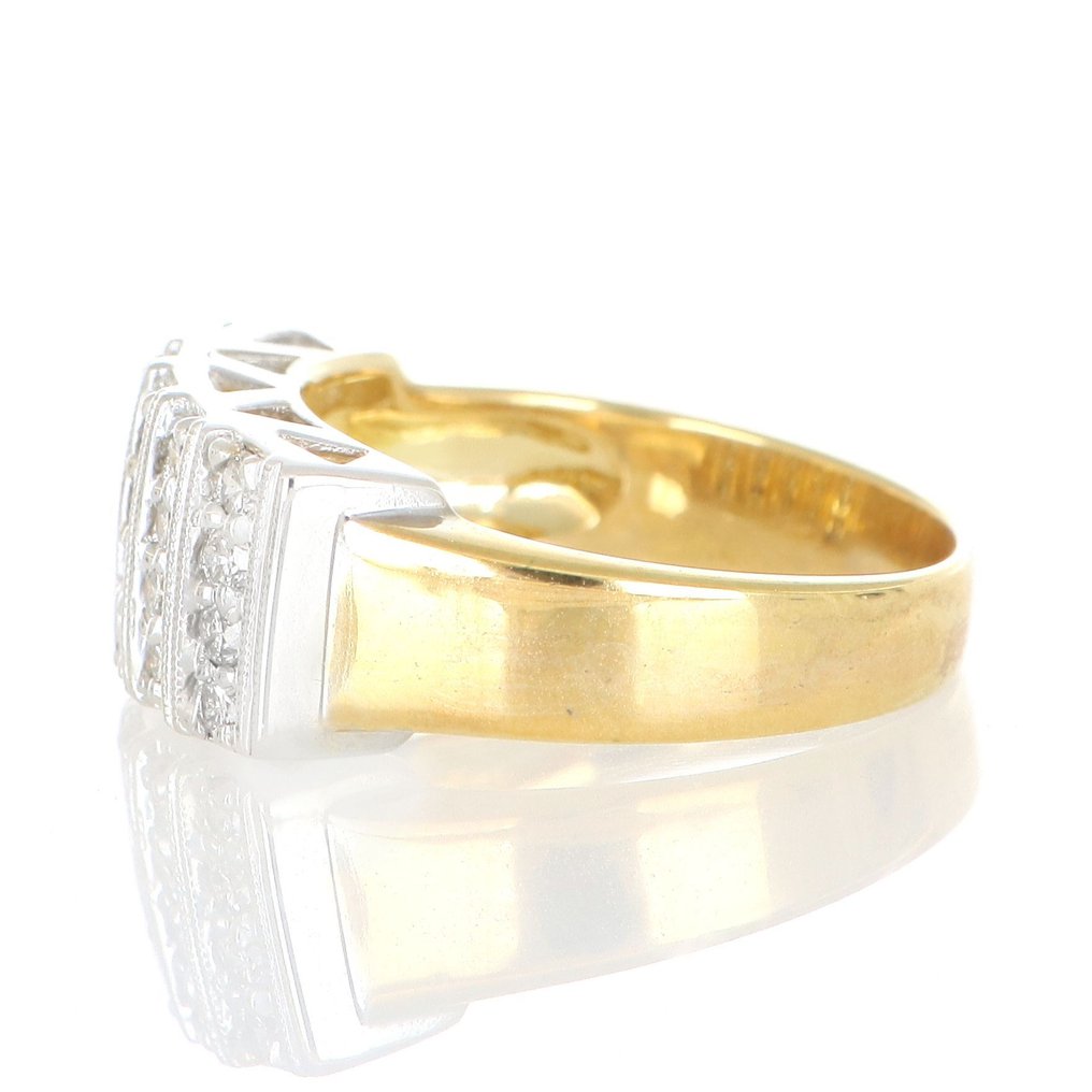 Δαχτυλίδι - 18 καράτια Λευκός χρυσός, Κίτρινο χρυσό - 0.70ct. tw. Διαμάντι (Φυσικό) - Διαμάντι #3.2