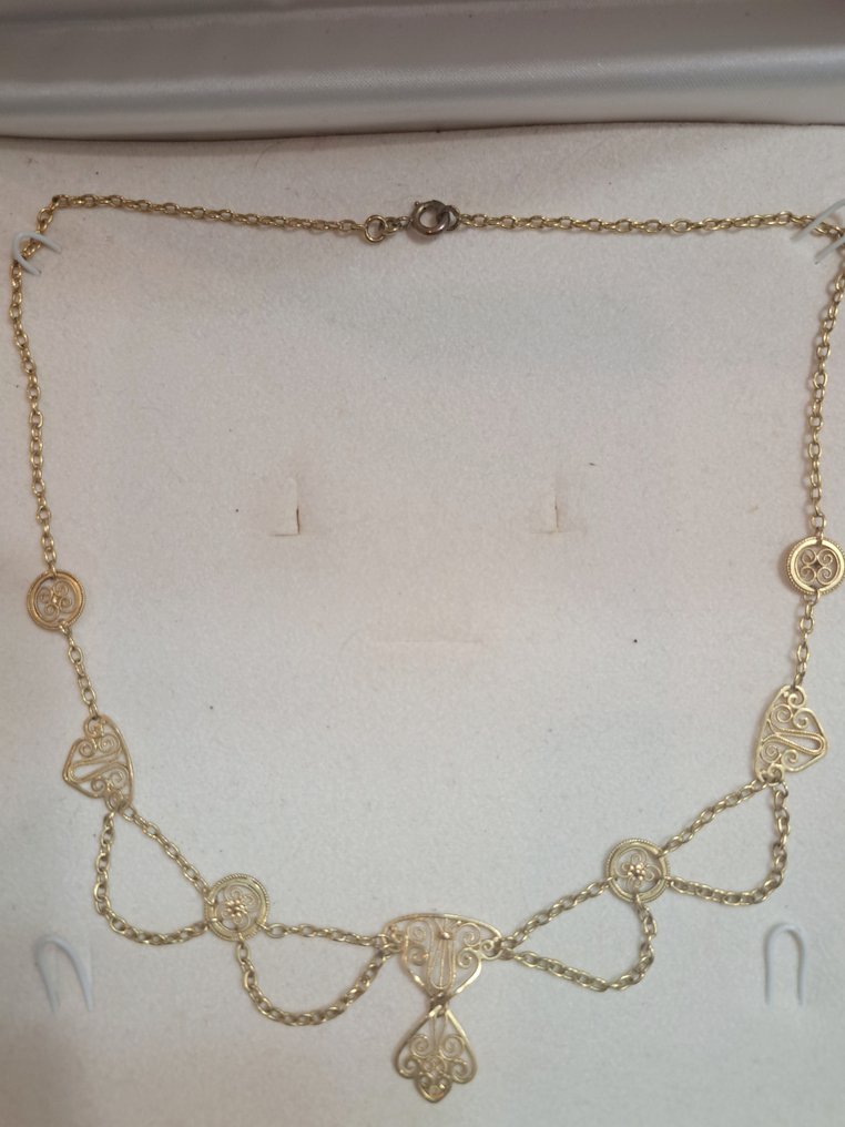 Collier ras du cou - 18 carats Or jaune - Garagantilla filigrane #1.0