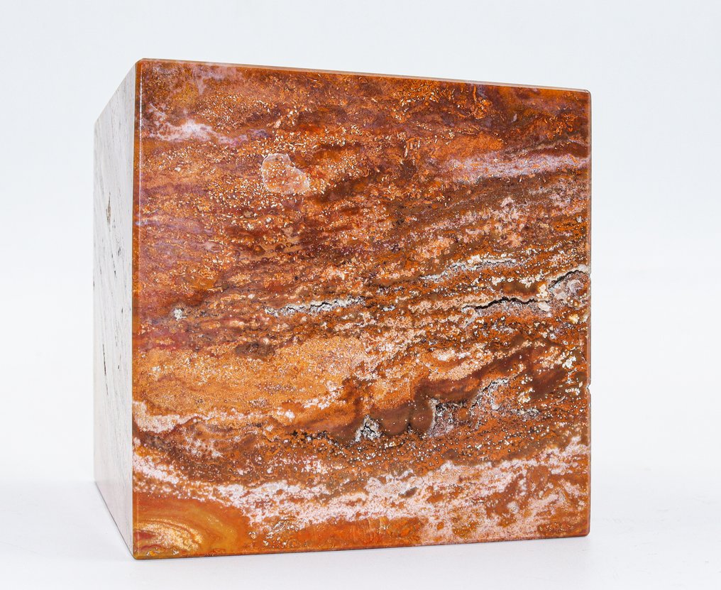 Yellow Jasper Cube - Height: 105 mm- 3390 g - (1) #1.0