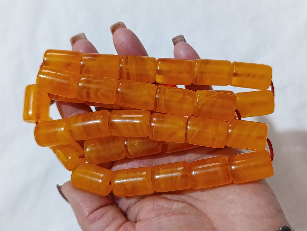  誦經念珠 - 琥珀 - 1970-1980 - 稀有的祈祷念珠  #4.3