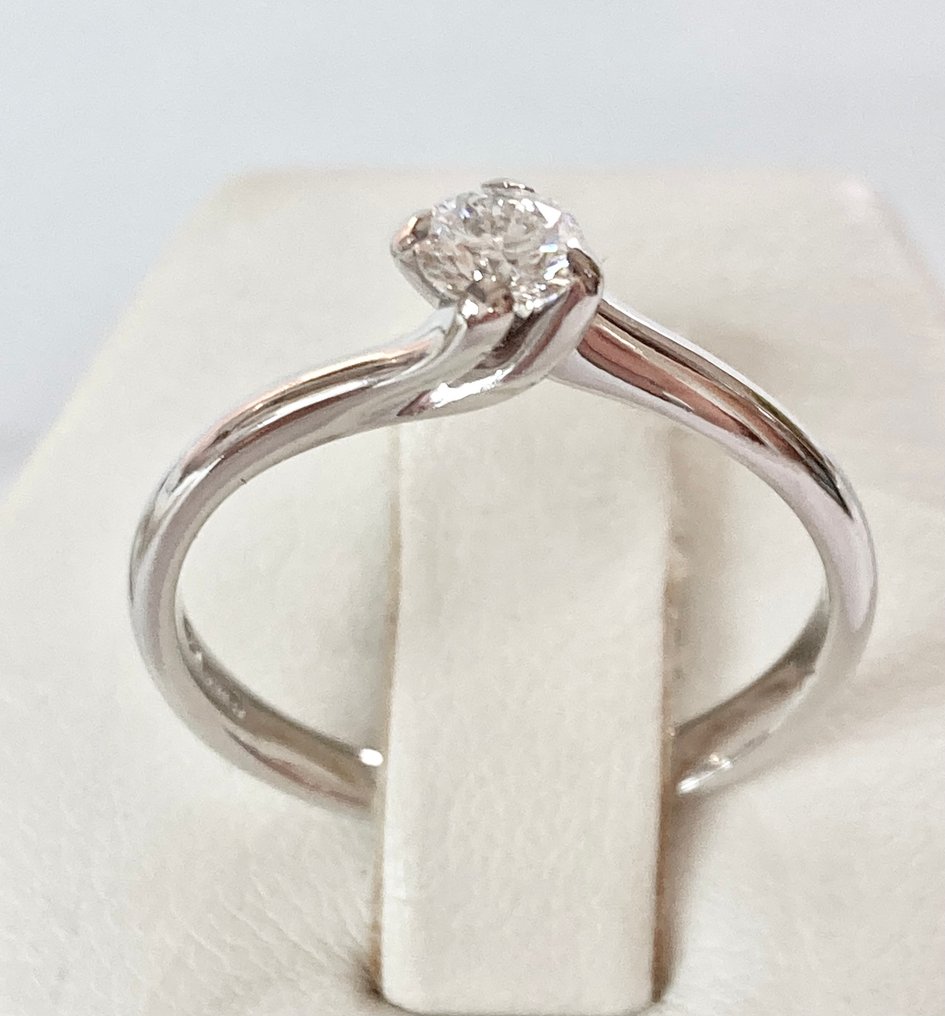 Recarlo - Δαχτυλίδι αρραβώνων - Valentino - 18 καράτια Λευκός χρυσός - 0.25ct. tw. Διαμάντι (Φυσικό) #1.0