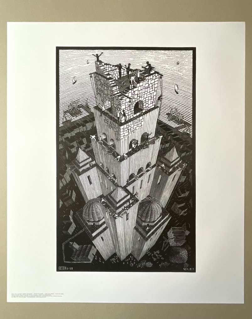 M.C. Escher (1898-1972) - "Tower of Babel" (1928) #3.2