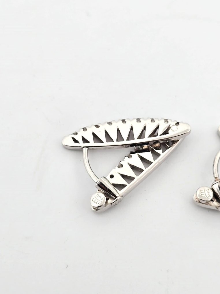 耳环 - 18K包金 白金 -  0.28ct. tw. 钻石 (天然)  #2.1