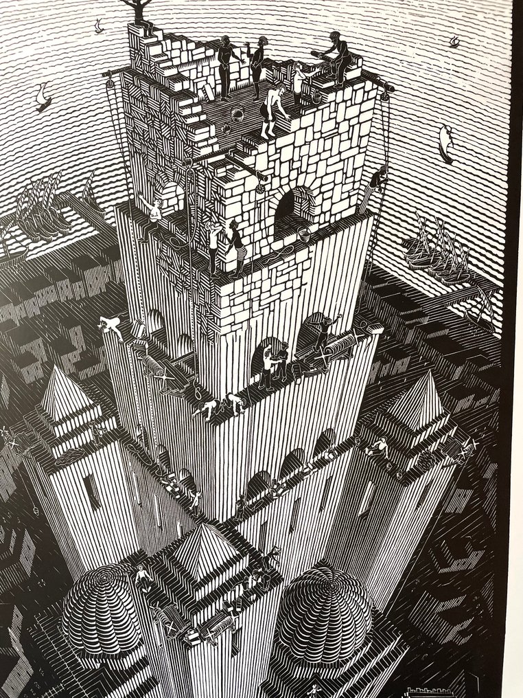 M.C. Escher (1898-1972) - "Tower of Babel" (1928) #1.0