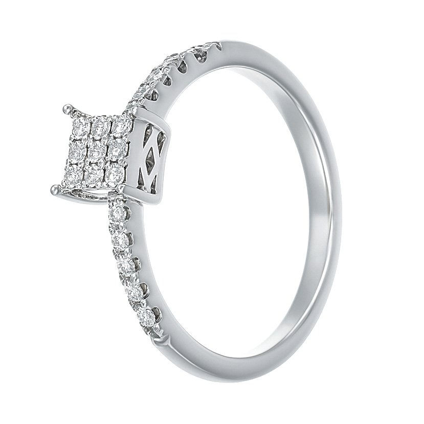 Gyűrű - 18 kt. Fehér arany, Sárga arany -  0.32ct. tw. Gyémánt (Természetes)  #4.3