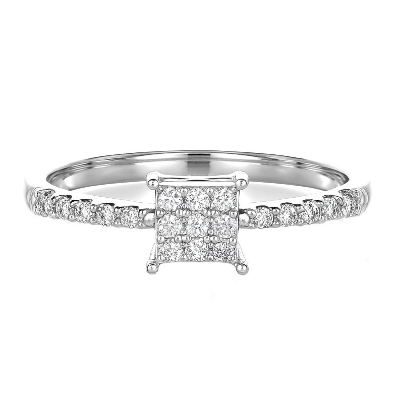 Gyűrű - 18 kt. Fehér arany, Sárga arany -  0.32ct. tw. Gyémánt (Természetes)  #3.2