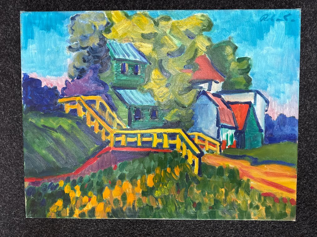 Roland van den Berg (1950-2007) - Kippebrug buiksloot #1.0