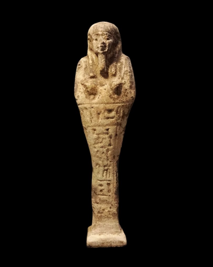 Antigo Egito, Pré-dinástico - Ouchebti com coluna ventral de hieróglifos - 664/332 a.C. #1.0