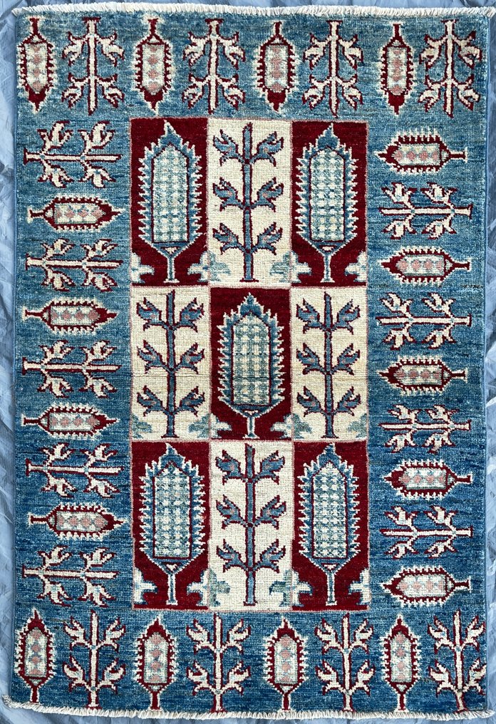 Afghaan Kashkuli (neu - unbenutzt) Wolle - handgeknotet - modern - hohe Qualität - unbenutzt - Teppich - 124 cm - 85 cm #1.0