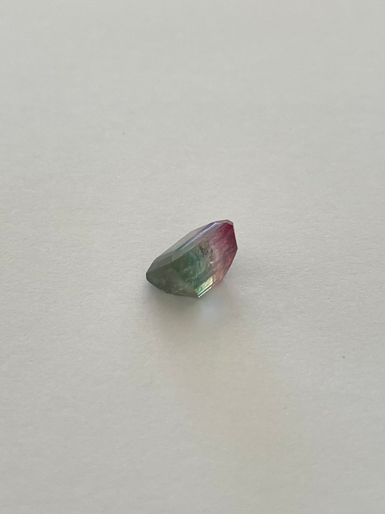 1 pcs Δίχρωμο, Μωβ, Ροζ, Πράσινο Τουρμαλίνης - 4.76 ct - Instituto Gemólogico Español (IGE) #2.1