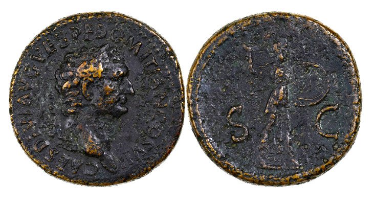 Ρωμαϊκή Αυτοκρατορία. Domitian (AD 81-96). Sestertius Rome, AD 80-81 - Minerva #1.0