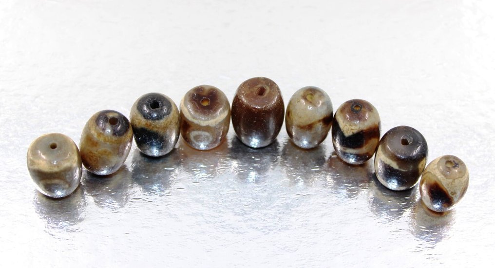 9 Πολύ σπάνια αρχαία μοναδικά Βουδιστικά Ιερά Θιβετιανά φυσικά μάτια χαλαζία προσευχητικά DZI beads. Δωρεάν αποστολή σε όλο τον κόσμο- 51.5 g #3.2