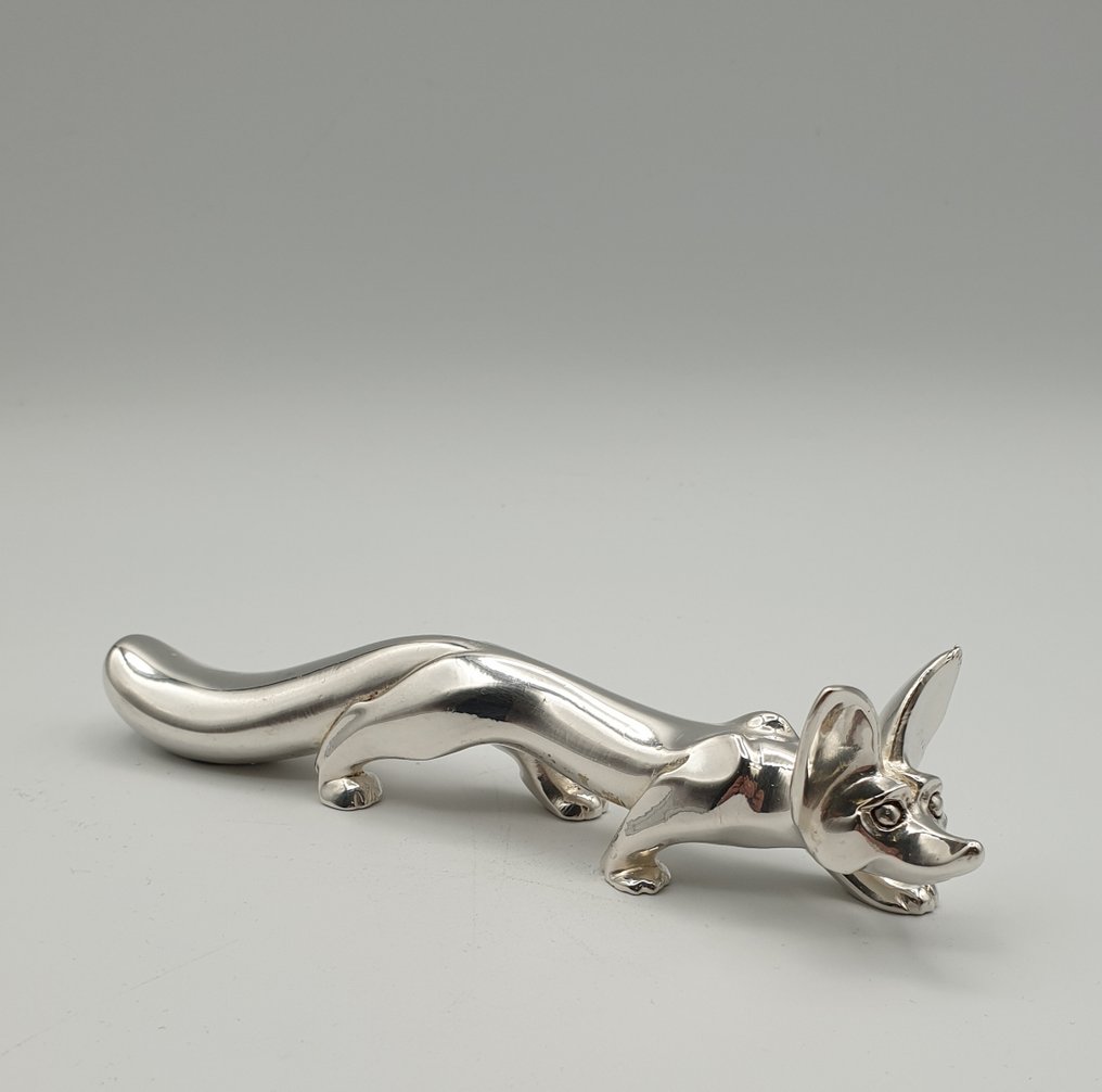Bartolini et Bartolozzi - Firenze - Renard Argenté - 玩具人偶 - 银, 银色金属 #2.1