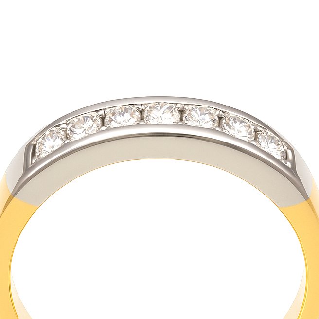 戒指 - 18K包金 白金, 黄金 - 0.62ct. tw. 钻石 (天然) #4.3