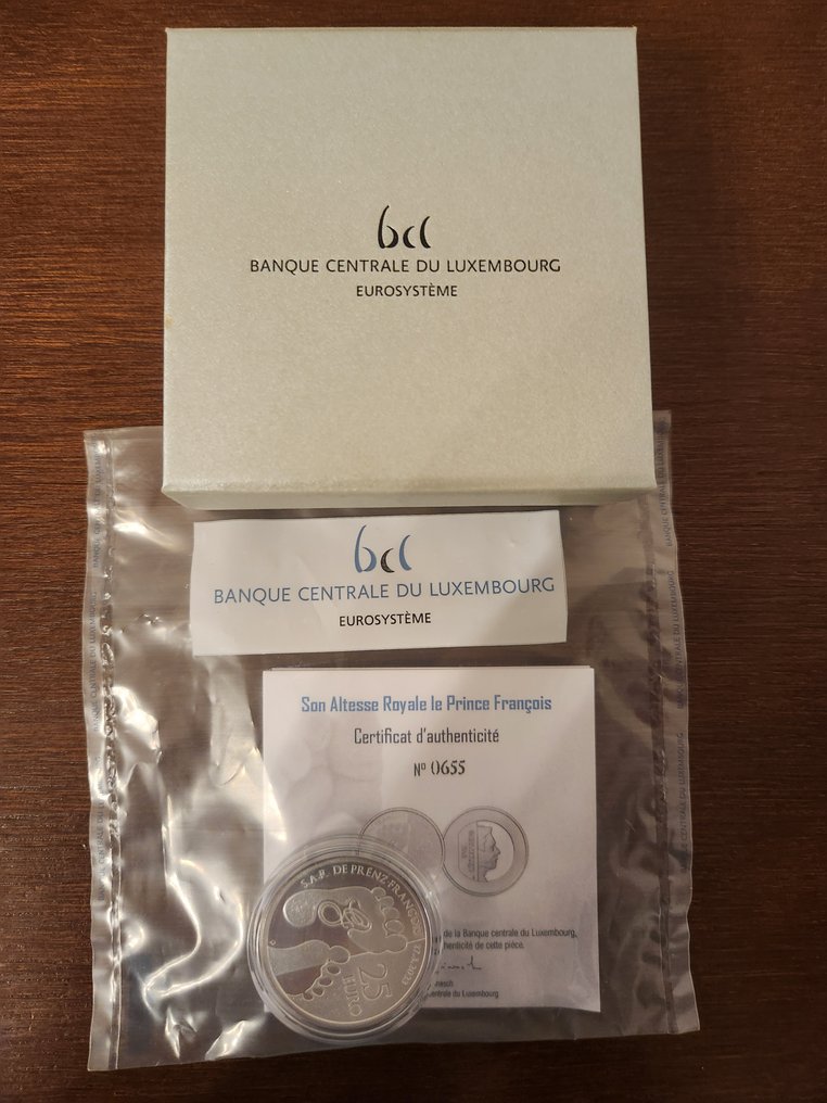 Luxemburg. 25 Euro 2023 "Geburt von Prinz Francois" Proof  (Zonder minimumprijs) #1.0