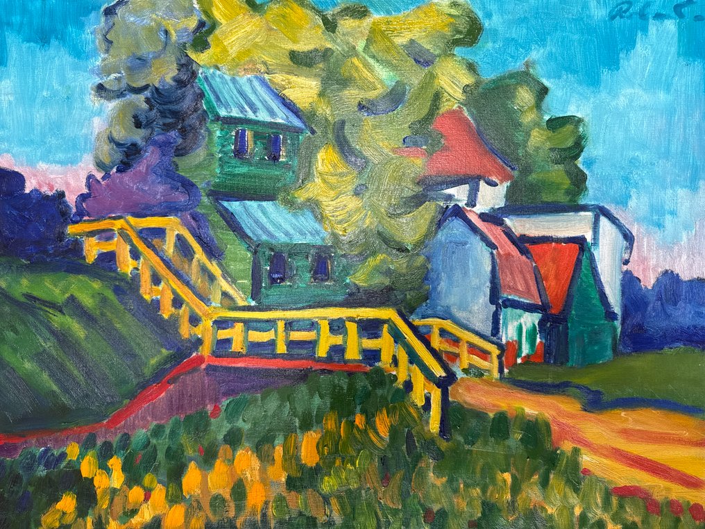 Roland van den Berg (1950-2007) - Kippebrug buiksloot #1.0