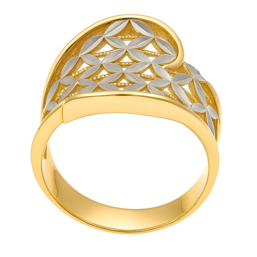 Ring - 18 karaat Witgoud, Geel goud #3.2