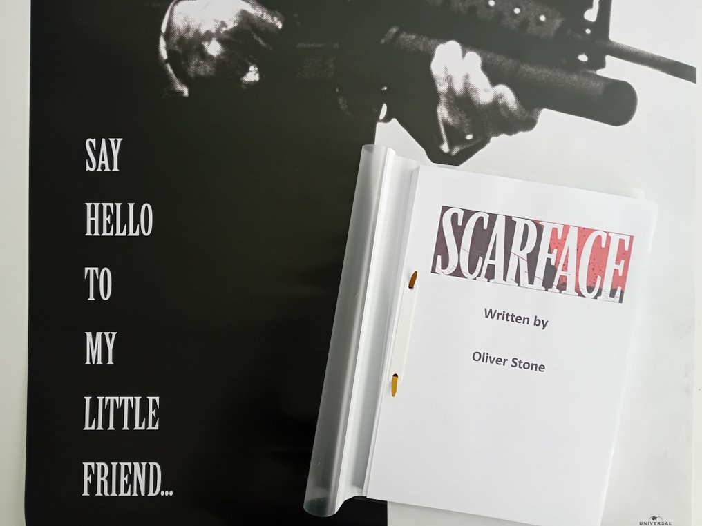 Scenariusz - Oliver Stone - Scarface - Full Screenplay / Script + Movieposter 91.5x61 cm - 2023 #1.0