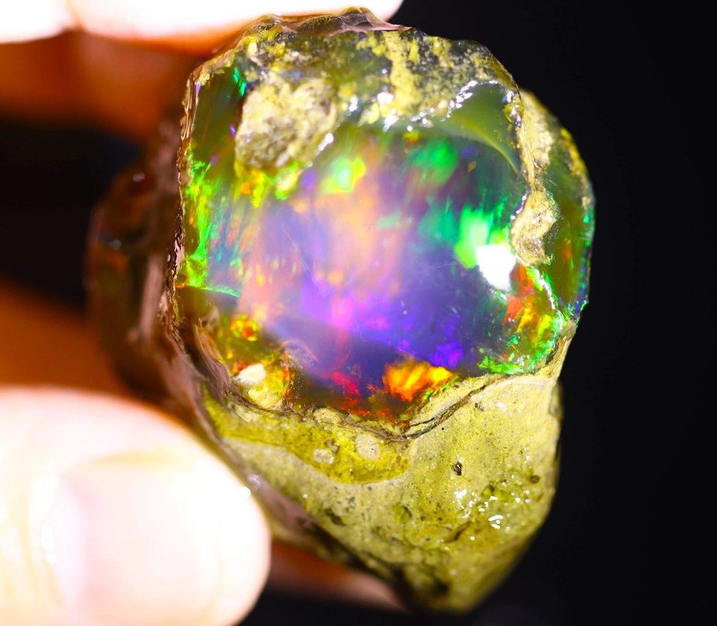 192,2 ct - Top Colors - Természetes Nagy Kristálykő Opál - Durva - Nézd meg a videót!- 38.44 g #1.0