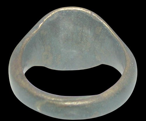 Μεσαιωνική, εποχή σταυροφόρων -χάλκινο- Δαχτυλίδι με σταυρό των Τemplar και όμορφη γραφίδα στον περίβολο - 18 mm - αιώνες Σταυρός - 18 mm  (χωρίς τιμή ασφαλείας) #2.1