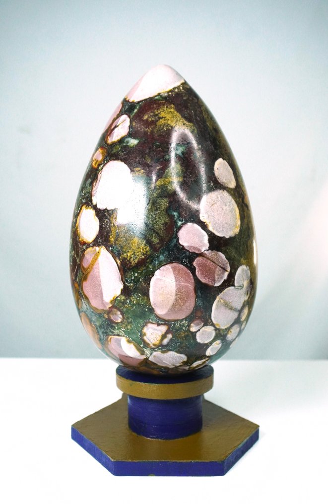 Selten natürlich - Pink & Rot Peanut Obsidian Seltene Eiers - Höhe: 20 cm - Breite: 14 cm- 6 kg - (1) #4.3