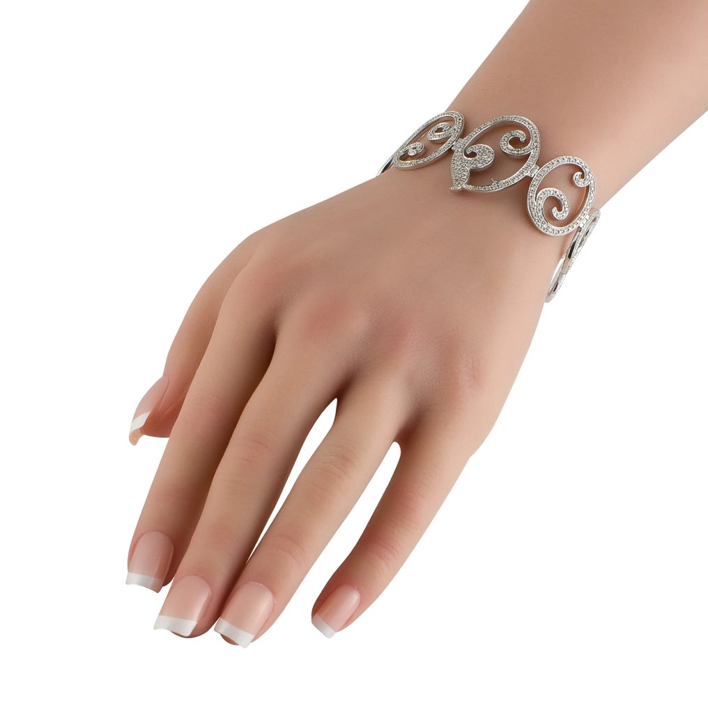 Βραχιόλι - 18 καράτια Βραχιόλι από λευκόχρυσο 18K με διαμάντια 3.25 καρατίων, Λευκός χρυσός -  3.25ct. tw. Διαμάντι (Φυσικό)  #4.3