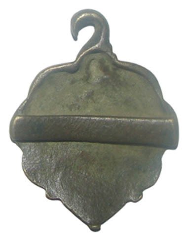 Εποχή των Βίκινγκς Μπρούντζος, Όμορφο φυλαχτό προστασίας Βίκινγκ, διακοσμημένο όμορφα με σχήμα φύλλου λουλουδιού - 43 mm - 9ος Κρεμαστό κόσμημα (χωρίς τιμή ασφαλείας) #1.0