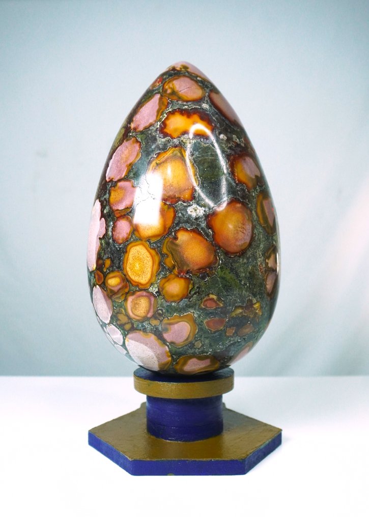 Selten natürlich - Pink & Rot Peanut Obsidian Seltene Eiers - Höhe: 20 cm - Breite: 14 cm- 6 kg - (1) #1.0