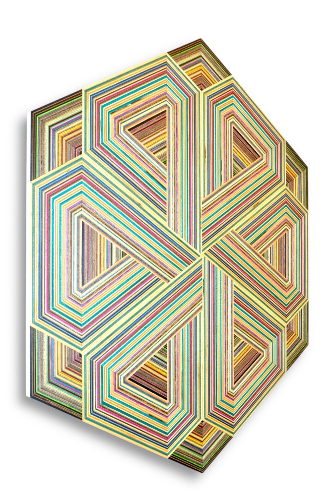 Danilo Nedić - Focused Skateboard Woodworks - "Interpretzel" ~ 2025 - ArtDecko Wall Art - recycled skateboards #1.0