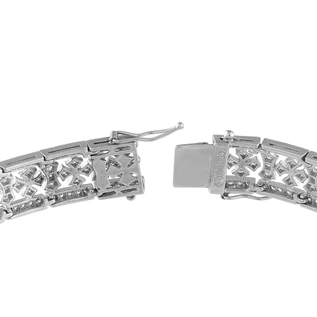 Βραχιόλι - 18 καράτια 18Κ λευκόχρυσο βραχιόλι με διαμάντι 2,90 καρατίων., Λευκός χρυσός - 2.90ct. tw. Διαμάντι (Φυσικό) #2.1