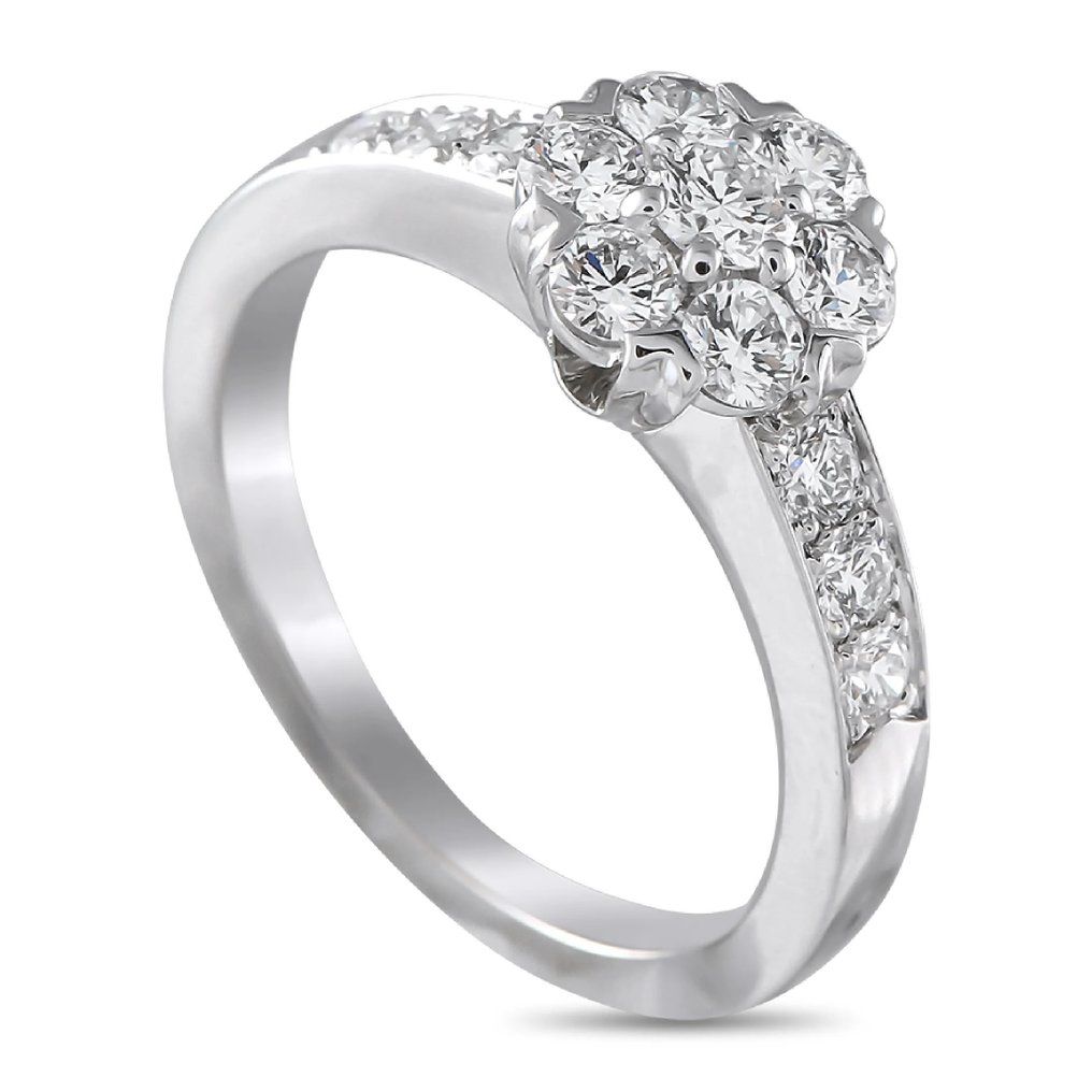 Van Cleef & Arpels - Δαχτυλίδι - 18 καράτια Λευκός χρυσός, Van Cleef & Arpels Fleurette δαχτυλίδι από λευκό χρυσό 18K με διαμάντια. #2.1