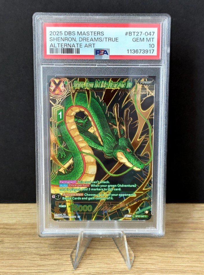 Bandai - 1 Graded card - Dragon Ball - Masters BT27 Shenron Dragon Makes Dreams Come True - Alternate Art - PSA 10 #1.0