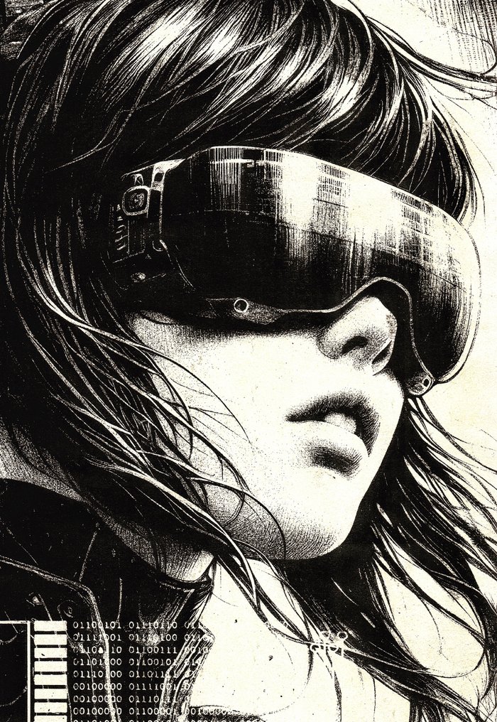 Æ (XX-XXI) - (set of 3) “Ghost in the Shell 1995” - Mixed media triptych #4.3